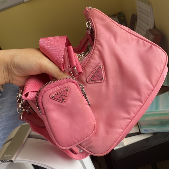 Prada Re-Edition 2005 Re-Nylon bag in Begonia Pink - Picture 15 of 15